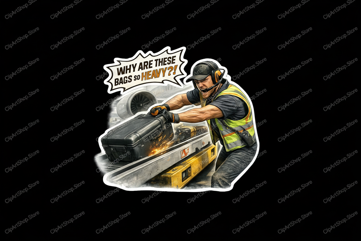 Funny Aviation Sticker Clipart 60 Pack Bundle PNG, Airplane Meme Clipart Pack, Pilot Airport ATC Ramp Agent Stickers, Printable Digital Download